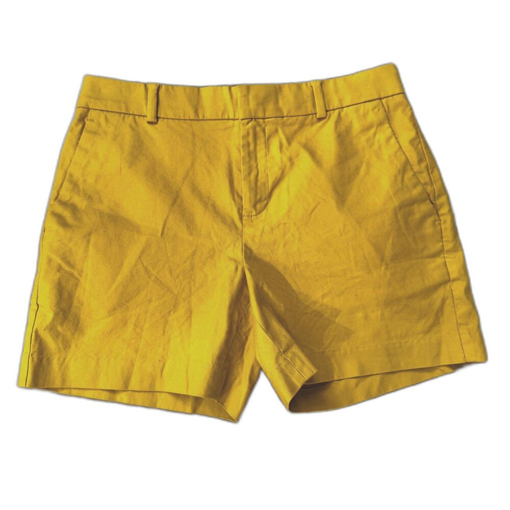 Banana Republic Yellow Tailored Shorts 5" Inseam NWT Size 0 Summer Colorful Bold